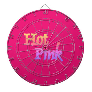 Cible De Fléchettes Tableau noir rose chaud