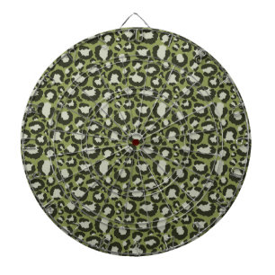 Cible De Fléchettes Taches de léopard imprimé animal glamour vert mous