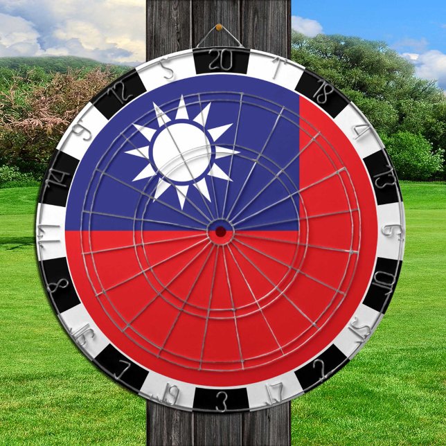 Cible De Fléchettes Taïwan Dartboard, jeu de société, Drapeau Taïwanai (Créateur téléchargé)
