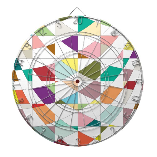 Cible De Fléchettes Tapisserie aux couleurs Abstraites (Devant)