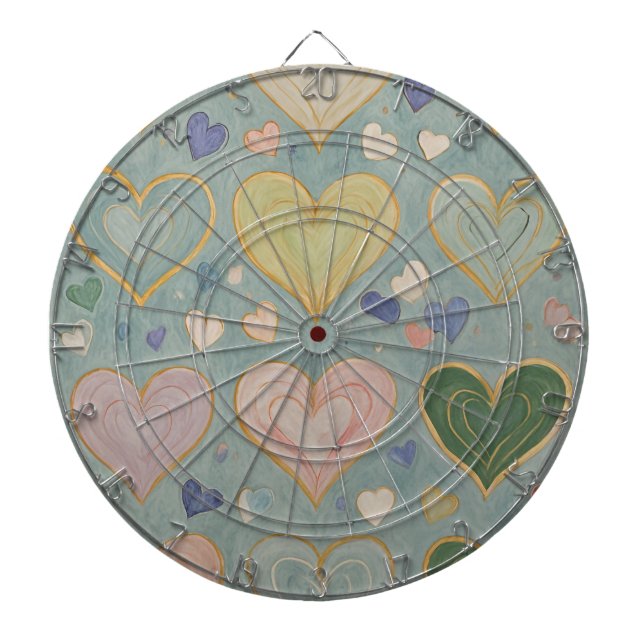 Cible De Fléchettes Tapisserie Pastel Heart (Devant)