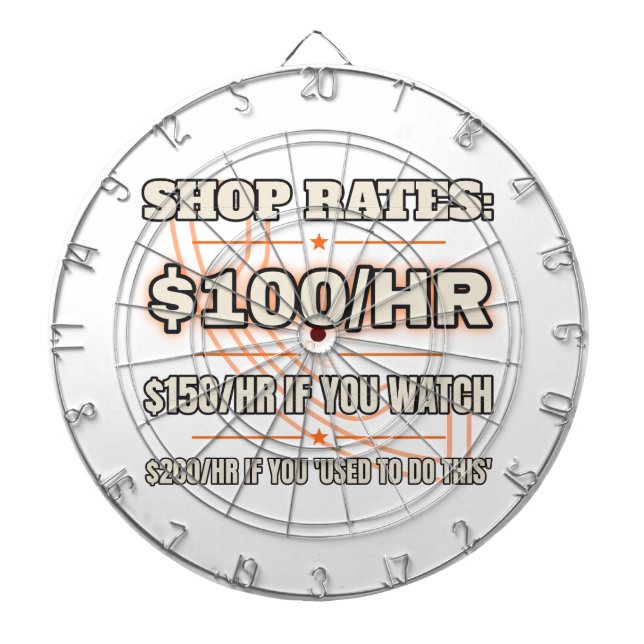 Cible De Fléchettes Tarifs d'atelier 100$/H — Dartboard (Devant)