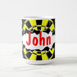 Cible de flechettes tasse à café avec nom person