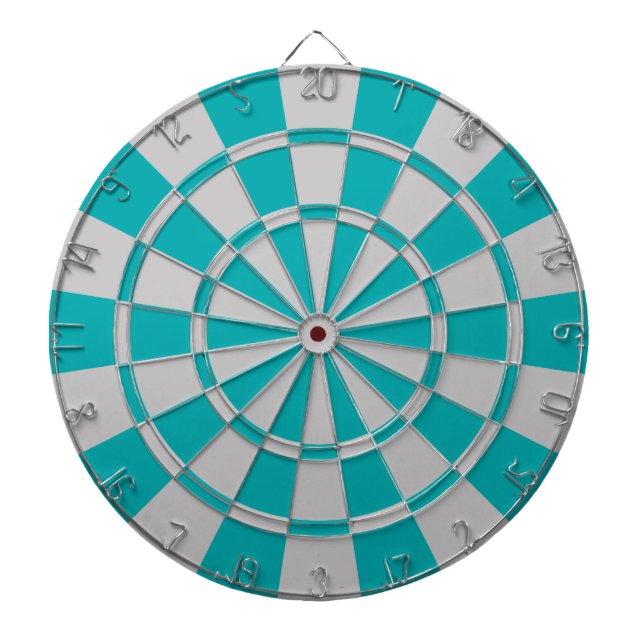 Cible De Fléchettes Teal et gris (Devant)