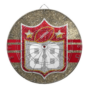 Cible De Fléchettes Team USA Sports Red and Gold College Football