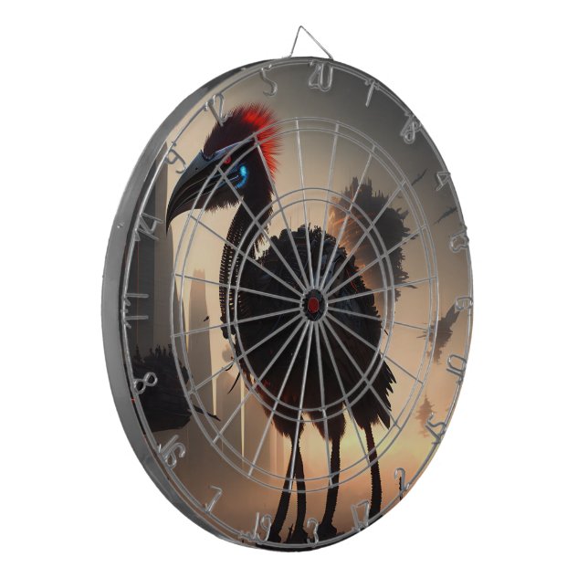 Cible De Fléchettes "Techno-Feathers : Le robot futuriste Emu" (Devant gauche)