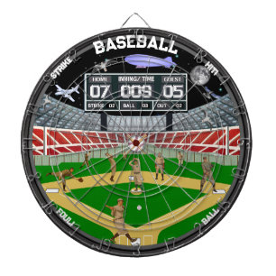 Cible De Fléchettes Terrain de Baseball Nuits étoilées Stade Maison