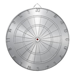 Cible De Fléchettes Texture métallique minimale en argent