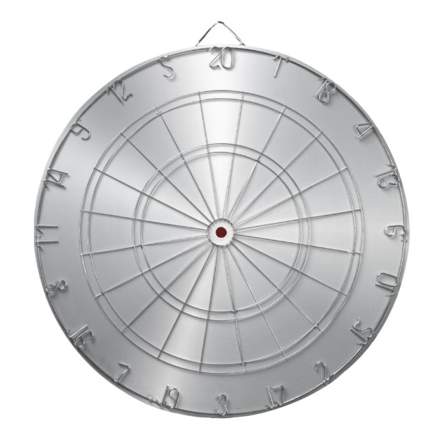 Cible De Fléchettes Texture métallique minimale en argent (Devant)