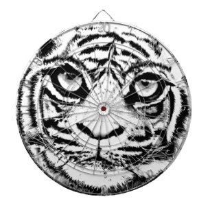 Cible de fléchettes Tigre Blanc