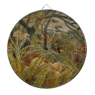 Cible De Fléchettes Tigre surpris dans une tempête tropicale