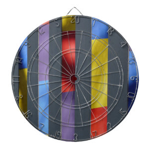Cible De Fléchettes Tissu Artistique Rayé Multicolore