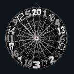 Cible De Fléchettes Toile d'araignée éffrayante Halloween<br><div class="desc">Cette cible éffrayante de Halloween comporte un mélange fou de la typographie et d'une toile d'araignée déplaisante ! Perfectionnez pour votre maison,  barre ou dortoir - cassez-le chaque année pour votre partie de Halloween !</div>