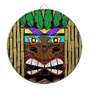 Cible De Fléchettes Totem avec la partie en bambou de Luau