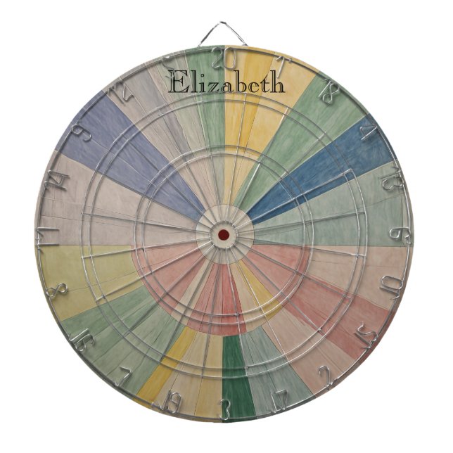 Cible De Fléchettes Tourbillon chromatique : Roues couleur pastel Abst (Devant)