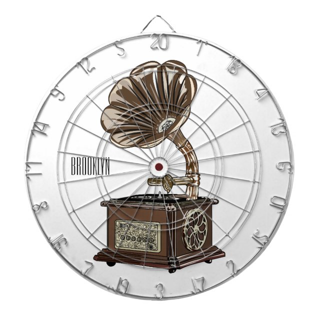 Cible De Fléchettes Tourne-disque dessin animé (Devant)