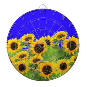 Cible De Fléchettes Tournesols - Paix - Liberté pour l'Ukraine