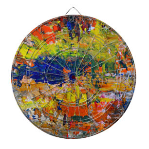 Cible De Fléchettes Traits de couleur abstraits de la palette de l'art