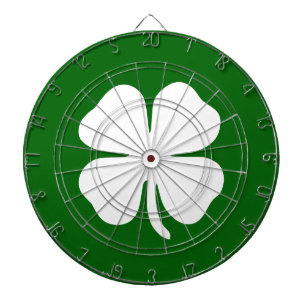 Cible De Fléchettes Trèfle vert chanceux irlandais