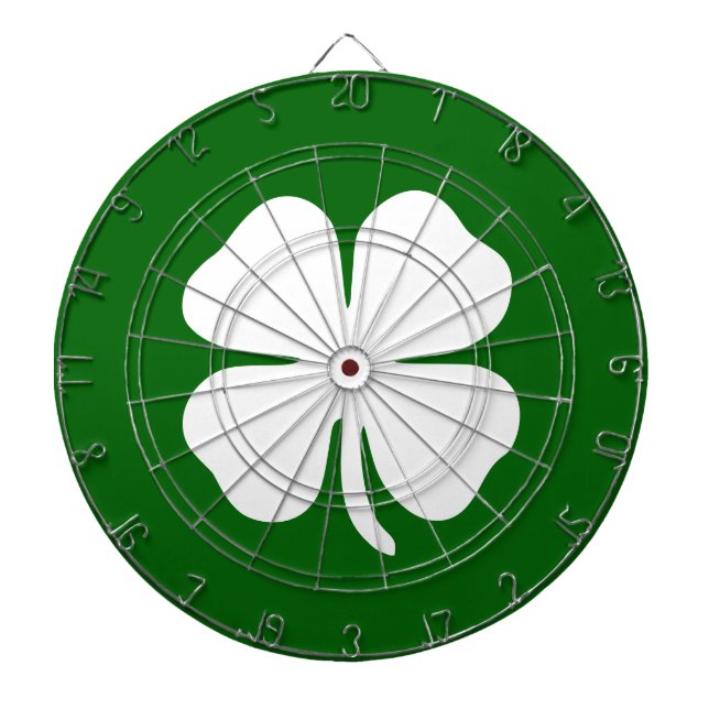 Cible De Fléchettes Trèfle vert chanceux irlandais (Devant)