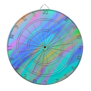 Cible De Fléchettes Trendy luxe vert bleu violet faux holographique