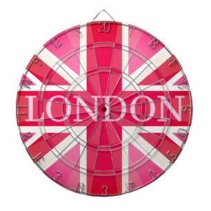 Cible De Fléchettes Très rose LONDRES Design classique vintage du drap