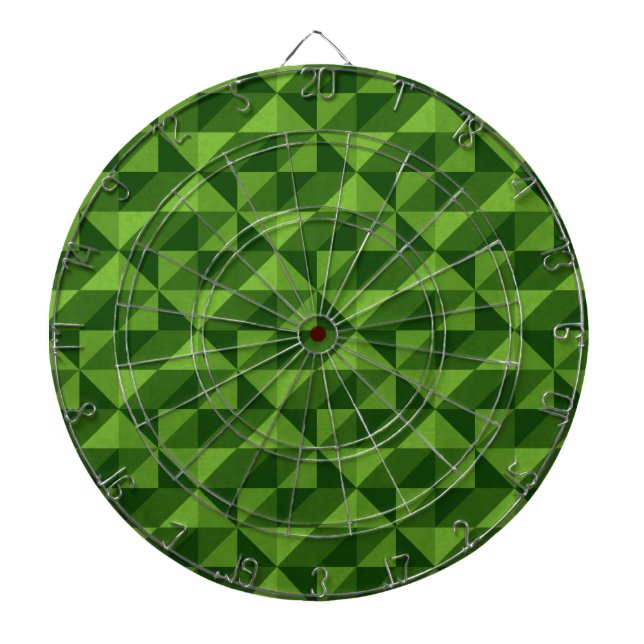 Cible De Fléchettes Triangle vert Motif artistique Abstrait (Devant)