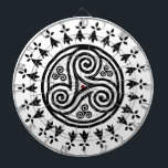 Cible De Fléchettes Triskel et hermines bretons<br><div class="desc">Symboles bretons et celtiques</div>