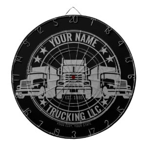 Cible De Fléchettes Trucker personnalisé Big Rig Semi Truck Trucker