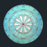 Cible De Fléchettes Turquoise Beach House Nom de famille<br><div class="desc">Turquoise Beach House Nom de famille</div>