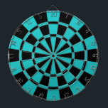 Cible De Fléchettes Turquoise et noir<br><div class="desc">Turquoise et Cible de flechettes noire</div>