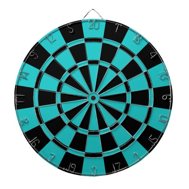 Cible De Fléchettes Turquoise et noir (Devant)
