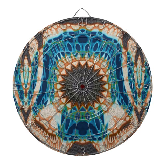 Cible De Fléchettes Turquoise Gold Sun Southwestern Art (Devant)