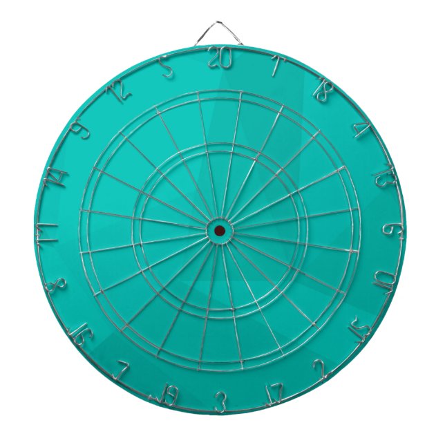 Cible De Fléchettes Turquoise, moderne, cool, art géométrique tendance (Devant)