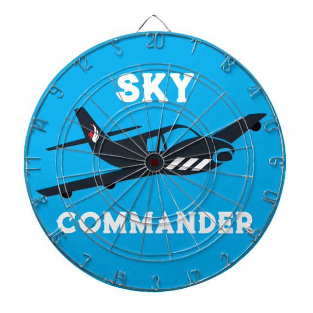 Cible De Fléchettes Typographie Sky Commander, Avion en vol, Aviation (Devant)