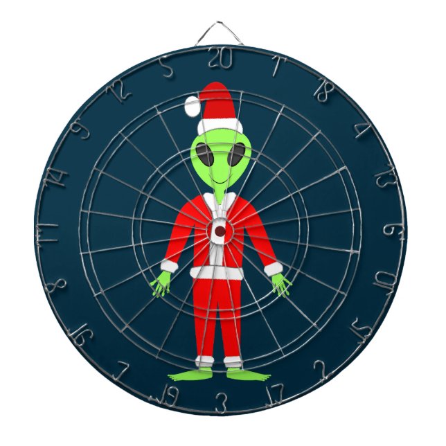 Cible De Fléchettes UFO Ho Ho Père alien de Noël (Devant)