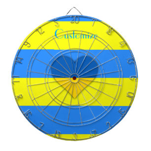 Cible De Fléchettes Ukraine Drapeau bleu jaune Thunder_Cove