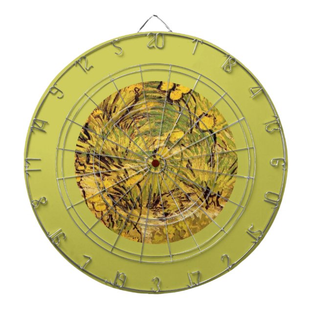 Cible De Fléchettes Un champ de fleurs jaunes, Vincent van Gogh (Devant)