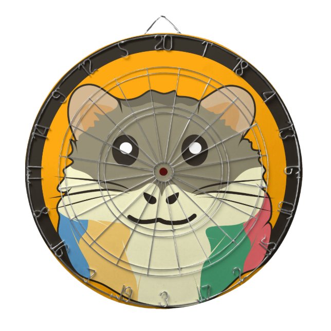 Cible De Fléchettes Un hamster ludique et drôle (Devant)