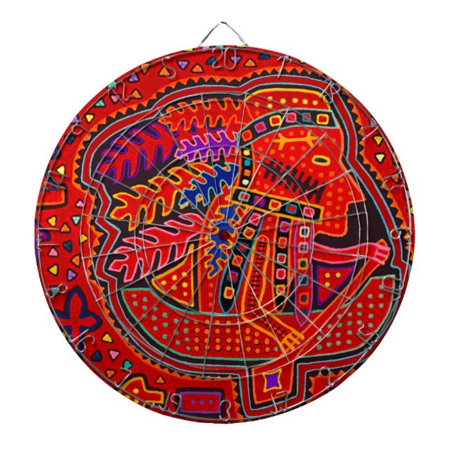 Cible De Fléchettes Un Indien Kuna en canoë (Devant)