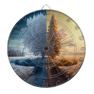 Cible De Fléchettes Un jour en hiver