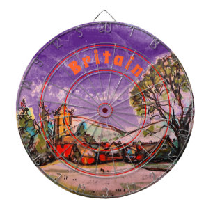 Cible De Fléchettes Un sketch Idyllique British Village & Dark Sky