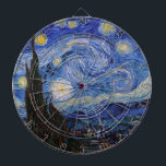 Cible De Fléchettes Une nuit étoilée : Saint Remy par Vincent Van Gogh<br><div class="desc">L'année est 1889. Vincent Van Gogh est un patient de l'asile Saint-Paul-de-Mausole à Saint-Rémy-de-Provence, France. Il souffre de maladie mentale, et ses médecins lui ont conseillé de rester à l'intérieur et d'éviter de peindre. Mais Van Gogh ne peut pas résister à l'envie de créer, et il passe ses jours à...</div>