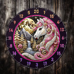 Cible De Fléchettes Unicorne Rose Sous Lune D'Or<br><div class="desc">Transformez votre espace avec ce tableau de fléchettes enchanteur avec une licorne rose debout sous une lune dorée. Son design complexe et son mélange éclatant de rose et d'or en font un ajout captivant à votre grotte, salle de jeu ou pavillon de pêche. La silhouette gracieuse de la licorne, encadrée...</div>