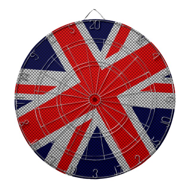 Cible De Fléchettes Union Jack dynamique sur l'impression en fibre de  (Devant)