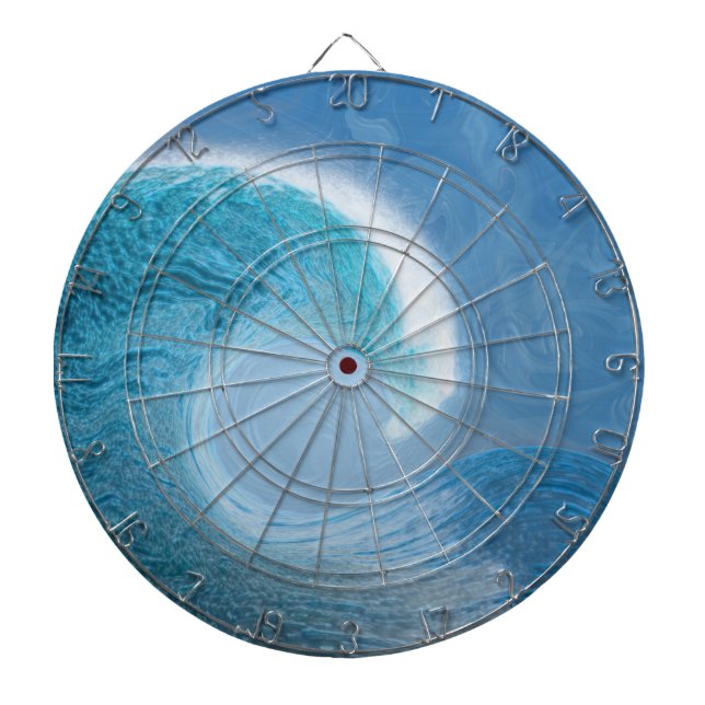 Cible De Fléchettes Vague Bleue Artistique (Devant)