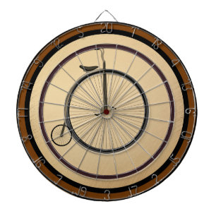 Cible De Fléchettes Vélo ancien à grande roue Règlement rustique