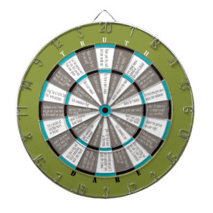 Cible de flechettes Vérité ou Odeur Vert/Bleu (p