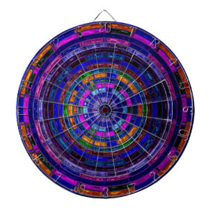 Cible De Fléchettes Verre Abstrait en mosaïque #8