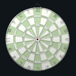 Cible De Fléchettes Vert Sage Et Blanc<br><div class="desc">Cible de flechettes Verte Et Blanche Sage</div>